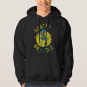 Skate oder die Skeleton-Skateboarder Hoodie (Vorderseite)
