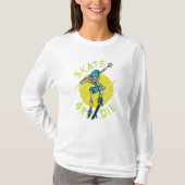 Skate oder die Skeleton-Skateboarder T-Shirt (Vorderseite)