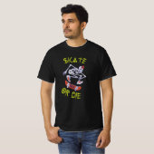Skate oder die Skeleton-Skateboarder T-Shirt (Vorne ganz)