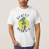 Skate oder die Skeleton-Skateboarder T-Shirt (Vorderseite)