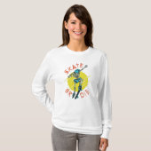Skate oder die Skeleton-Skateboarder T-Shirt (Vorne ganz)