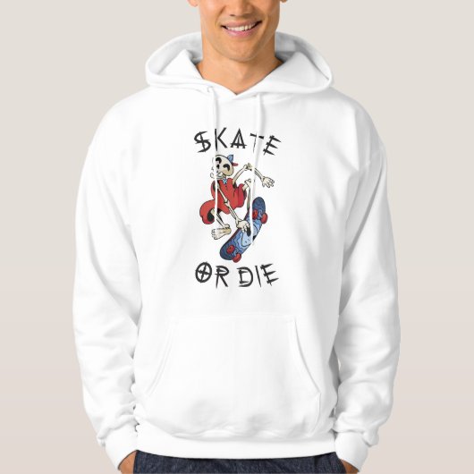 Skate oder die Skelettläufer Hoodie (Vorderseite)