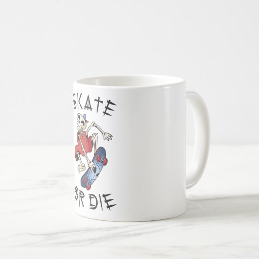 Skate oder die Skelettläufer Kaffeetasse (VorderseiteRechts)
