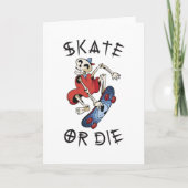 Skate oder die Skelettläufer Karte (Vorderseite)