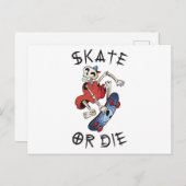Skate oder die Skelettläufer Postkarte (Vorne/Hinten)
