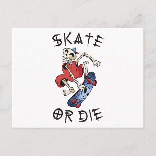 Skate oder die Skelettläufer Postkarte (Vorderseite)