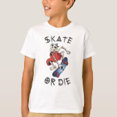 Skate oder die Skelettläufer T-Shirt (Vorderseite)