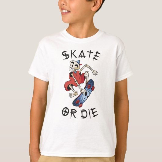 Skate oder die Skelettläufer T-Shirt (Vorderseite)