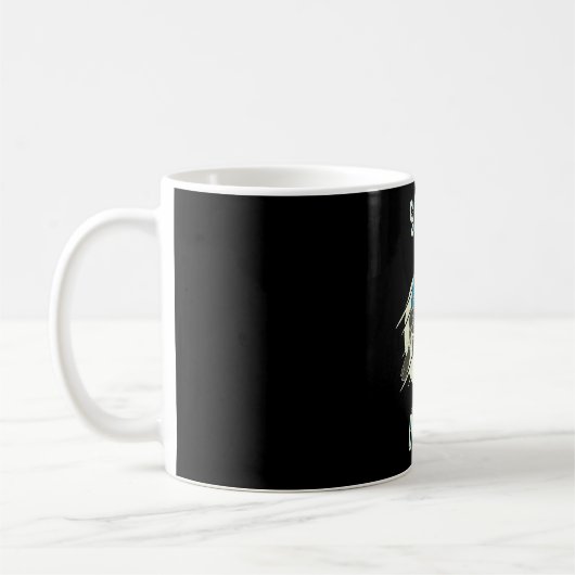 Skate oder Fly Skeleton Skateboarder Kaffeetasse (Links)