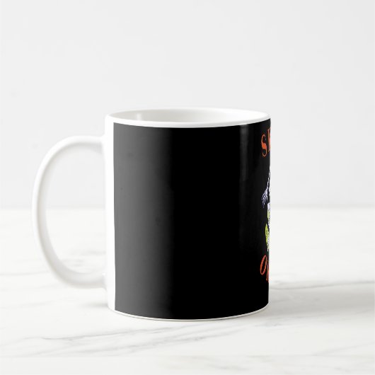 Skate oder Fly Skeleton Skateboarder Kaffeetasse (Links)