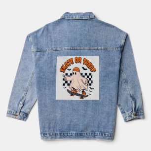 Skate- oder Leckerei-Ghost-Halloween Jeansjacke