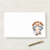 Skate- oder Leckerei-Ghost-Halloween Post-it Klebezettel (Auf Schreibtisch)