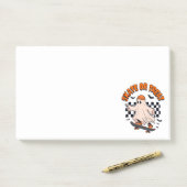 Skate- oder Leckerei-Ghost-Halloween Post-it Klebezettel (Auf Schreibtisch)