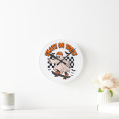 Skate- oder Leckerei-Ghost-Halloween Runde Wanduhr (Zuhause)