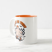 Skate- oder Leckerei-Ghost-Halloween Zweifarbige Tasse (Vorderseite Links)
