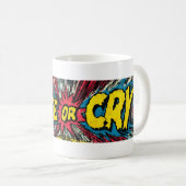"Skate oder Schrei" Retro Pop Art Kaffeetasse (VorderseiteRechts)