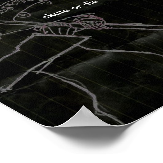 Skate oder schwarz die poster (Ecke)