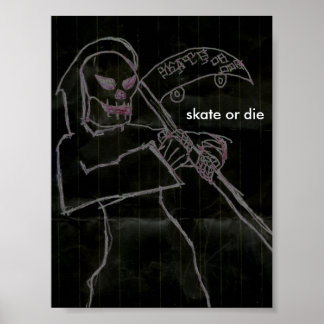 Skate oder schwarz die poster