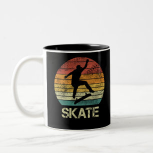 Skate Olli Vintage-Design für Skater Zweifarbige Tasse