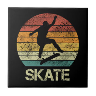 Skate Olli Vintages Design für Skater Fliese