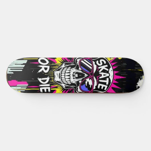 Skate or Die Nº4 - Skateboard Deck - Punk Grunge (Horizontal)