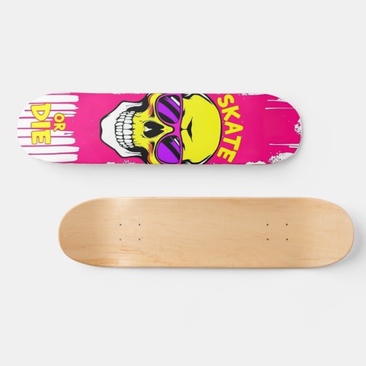 Skate or Die Nº7 - Skateboard Deck - Punk Grunge (Horizontal)