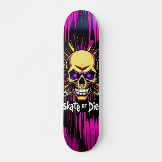Skate or Die Nº8 - Skateboard Deck - Punk Grunge (Vorne)