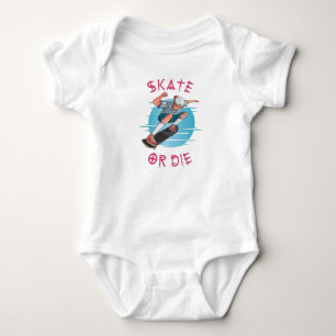 Skate or die Skateboarder Junge Baby Strampler