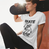 Skate or Die Skeleton Skateboard Streetwear Tee