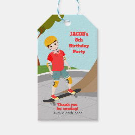 Skate Park Fun Boy Geburtstagsparty Geschenkanhänger