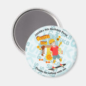Skate Park Fun Boy Geburtstagsparty Magnet (Vorderseite/Rückseite)