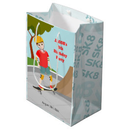 Skate Park Fun Boy Geburtstagsparty Mittlere Geschenktüte