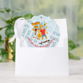 Skate Park Fun Boy Geburtstagsparty Ornament Karte