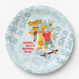 Skate Park Fun Boy Geburtstagsparty Pappteller