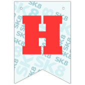 Skate Park Fun Boy Geburtstagsparty Wimpelkette (Zweite Fahne)