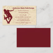 Skate Park, Skateboard Themed, Skateboard Visitenkarte (Vorne/Hinten)