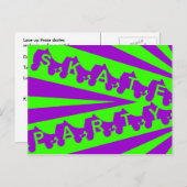 Skate Party: 80er Retro Einladungspostkarte (Vorne/Hinten)