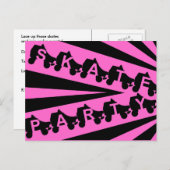 Skate Party: 80er Retro Einladungspostkarte (Vorne/Hinten)