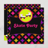 Skate Party Einladung (Vorne/Hinten)
