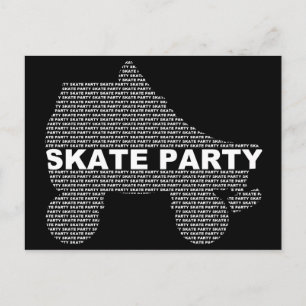 Skate-Party Einladungen: schreiben Sie Stapel Einladungspostkarte