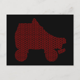 Skate-Party Einladungen: Typstapel Einladungspostkarte