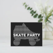 Skate-Party Einladungen: Typstapel Einladungspostkarte (Stehend Vorderseite)