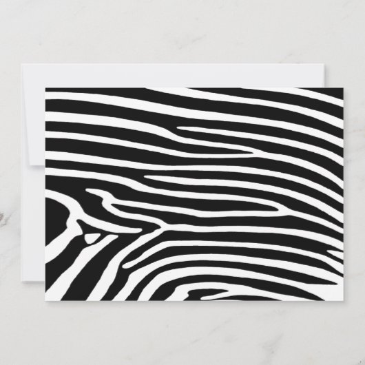 Skate Party Girls Zebra Print Birthday Einladung (Rückseite)