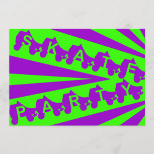 Skate Party: Retro-80er Einladung