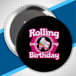 Skate Party - Roller Rink Roller Skaten Geburtstag Button