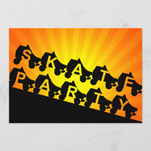 Skate-Party: Sonnenuntergangstrahlen Einladung