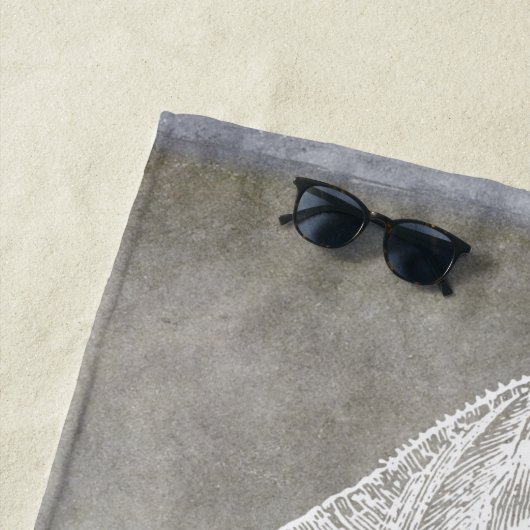 Skate-Pewter-Neutral für Küstengewässer Strandtuch (Beispiel)