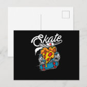 Skate Pizza Postkarte (Vorne/Hinten)