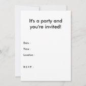 Skate-Plattform-Party Einladung (Rückseite)