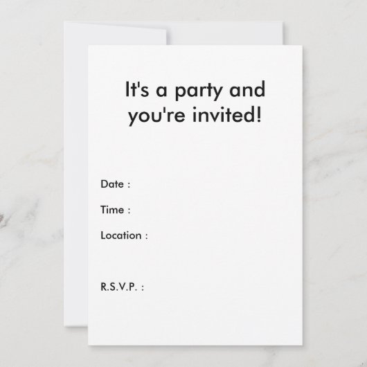 Skate-Plattform-Party Einladung (Rückseite)